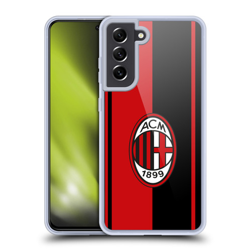 AC Milan Crest Red And Black Soft Gel Case for Samsung Galaxy S21 FE 5G & MagSafe