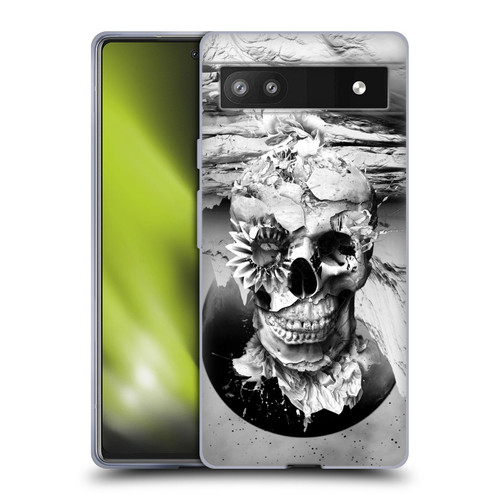 Riza Peker Skulls 6 Black And White 2 Soft Gel Case for Google Pixel 6a