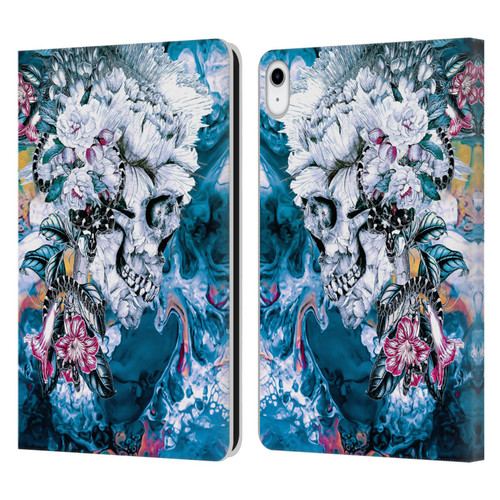 Riza Peker Skulls 9 Memento Mori Leather Book Wallet Case Cover For Apple iPad 10.9 (2022)