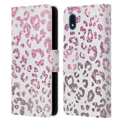 Monika Strigel Animal Print Glitter Pink Leather Book Wallet Case Cover For Samsung Galaxy A01 Core (2020)