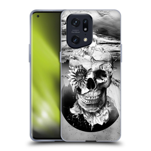 Riza Peker Skulls 6 Black And White 2 Soft Gel Case for OPPO Find X5 Pro