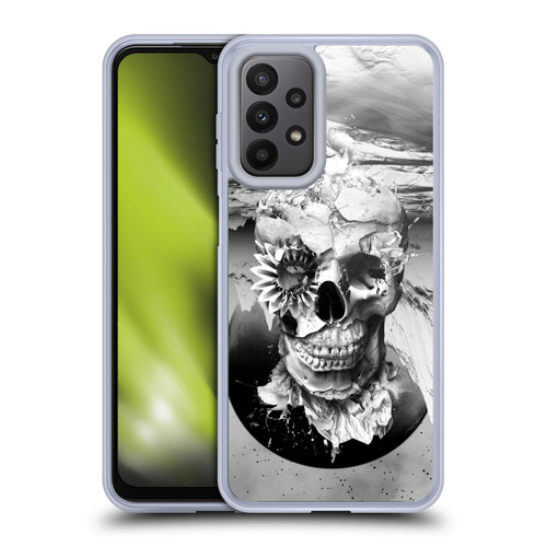 Riza Peker Skulls 6 Black And White 2 Soft Gel Case for Samsung Galaxy A23 / 5G (2022)