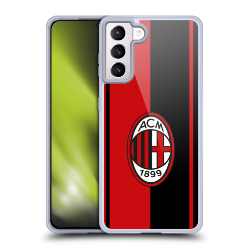 AC Milan Crest Red And Black Soft Gel Case for Samsung Galaxy S21+ 5G & MagSafe