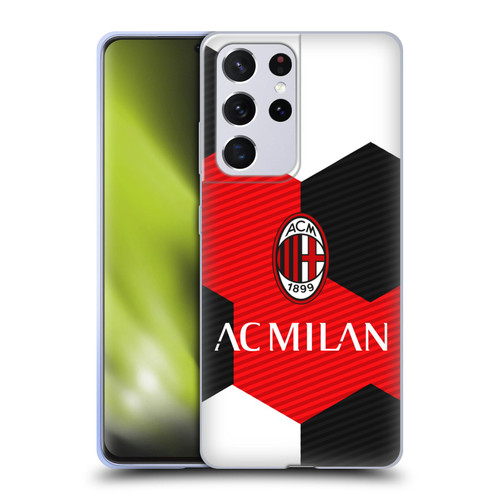 AC Milan Crest Ball Soft Gel Case for Samsung Galaxy S21 Ultra 5G