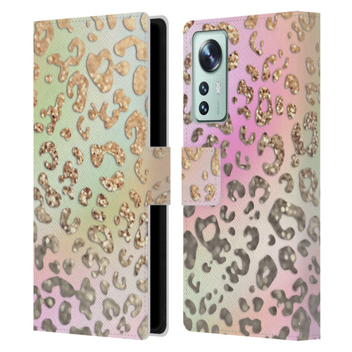 Monika Strigel Dreamland Gold Leopard Leather Book Wallet Case Cover For Xiaomi 12