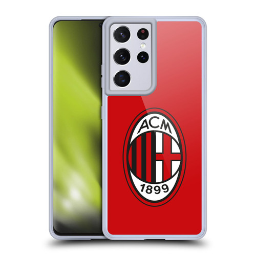 AC Milan Crest Full Colour Red Soft Gel Case for Samsung Galaxy S21 Ultra 5G
