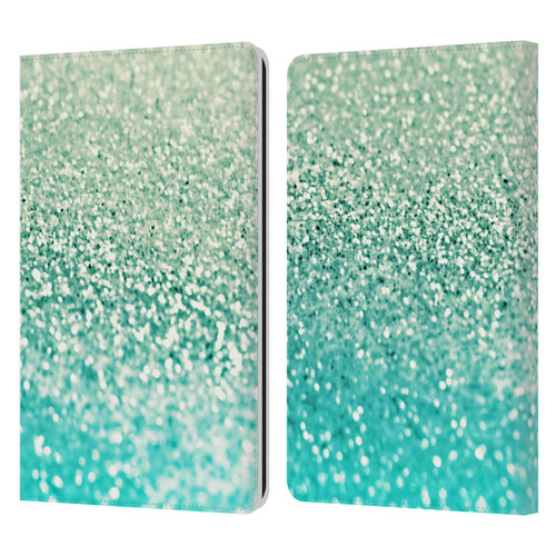 Monika Strigel Glitter Collection Mint Leather Book Wallet Case Cover For Amazon Kindle Paperwhite 1 / 2 / 3