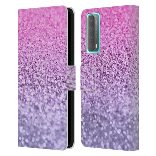 Monika Strigel Glitter Collection Lavender Pink Leather Book Wallet Case Cover For Huawei P Smart (2021)