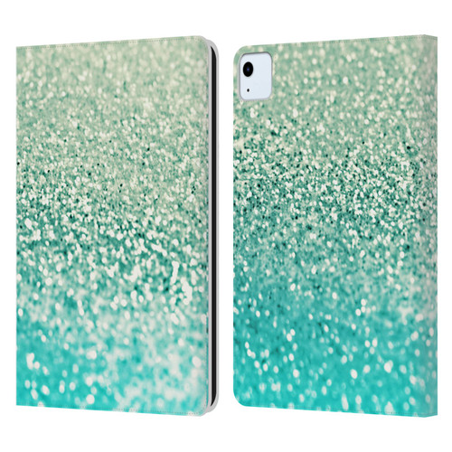 Monika Strigel Glitter Collection Mint Leather Book Wallet Case Cover For Apple iPad Air 11 2020/2022/2024