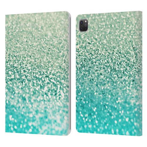 Monika Strigel Glitter Collection Mint Leather Book Wallet Case Cover For Apple iPad Pro 11 2020 / 2021 / 2022