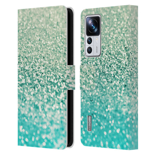 Monika Strigel Glitter Collection Mint Leather Book Wallet Case Cover For Xiaomi 12T Pro