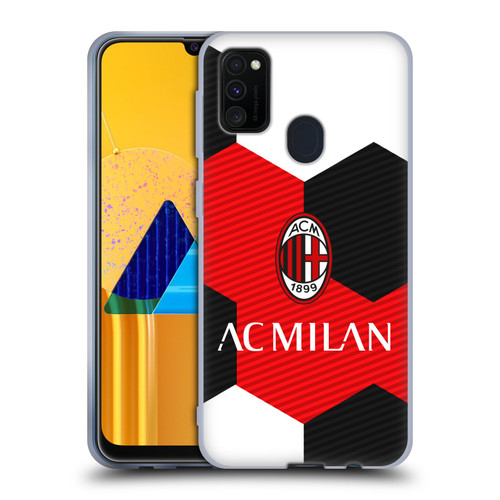 AC Milan Crest Ball Soft Gel Case for Samsung Galaxy M30s (2019)/M21 (2020)