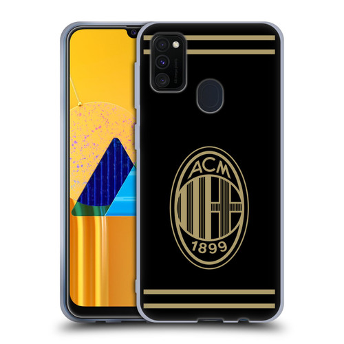 AC Milan Crest Black And Gold Soft Gel Case for Samsung Galaxy M30s (2019)/M21 (2020)