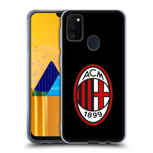 AC Milan Crest Full Colour Black Soft Gel Case for Samsung Galaxy M30s (2019)/M21 (2020)