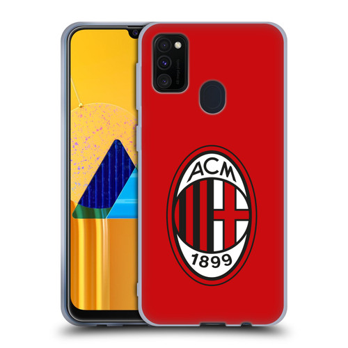 AC Milan Crest Full Colour Red Soft Gel Case for Samsung Galaxy M30s (2019)/M21 (2020)