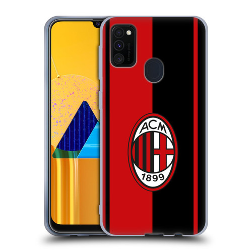 AC Milan Crest Red And Black Soft Gel Case for Samsung Galaxy M30s (2019)/M21 (2020)