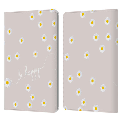 Monika Strigel Happy Daisy Nude Leather Book Wallet Case Cover For Amazon Kindle Paperwhite 1 / 2 / 3