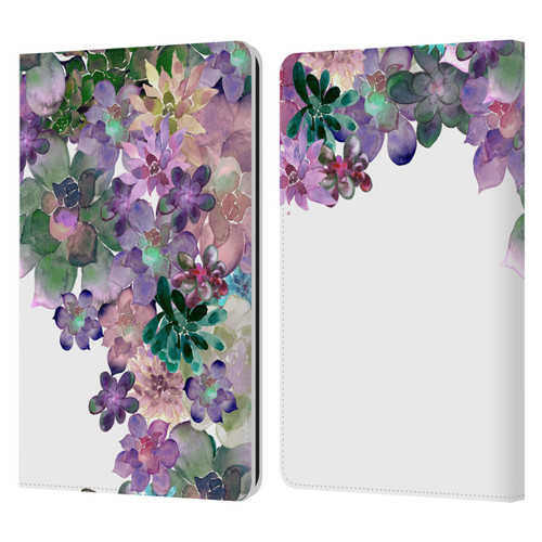 Monika Strigel My Garden Succulent Leather Book Wallet Case Cover For Amazon Kindle Paperwhite 1 / 2 / 3