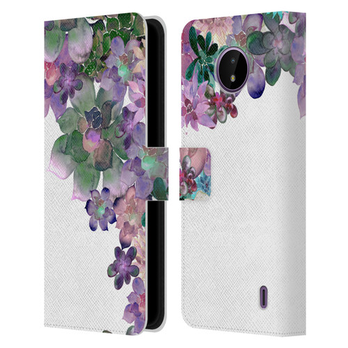 Monika Strigel My Garden Succulent Leather Book Wallet Case Cover For Nokia C10 / C20
