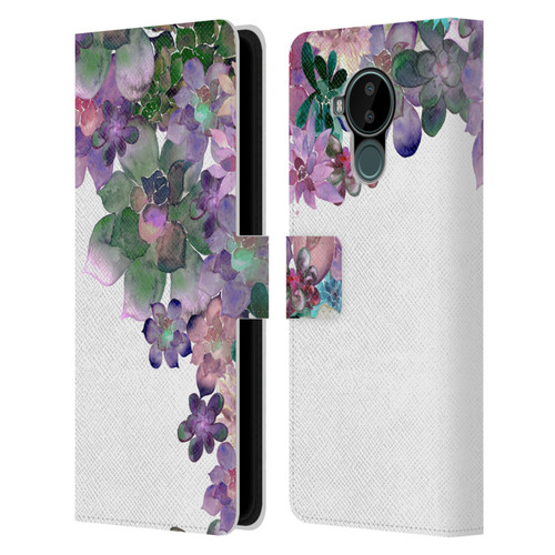 Monika Strigel My Garden Succulent Leather Book Wallet Case Cover For Nokia C30