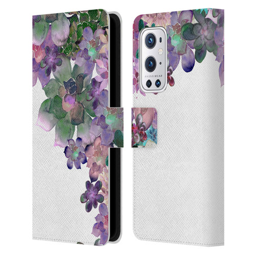 Monika Strigel My Garden Succulent Leather Book Wallet Case Cover For OnePlus 9 Pro