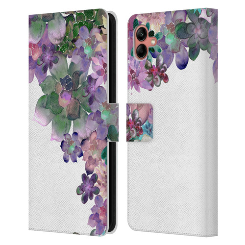 Monika Strigel My Garden Succulent Leather Book Wallet Case Cover For Samsung Galaxy A04 (2022)