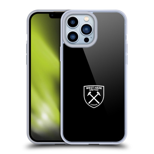 West Ham United FC Crest White Logo Soft Gel Case for Apple iPhone 13 Pro Max