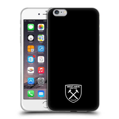 West Ham United FC Crest White Logo Soft Gel Case for Apple iPhone 6 Plus / iPhone 6s Plus