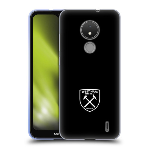 West Ham United FC Crest White Logo Soft Gel Case for Nokia C21