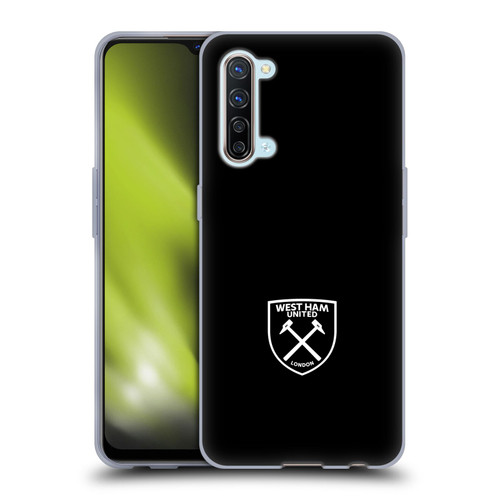 West Ham United FC Crest White Logo Soft Gel Case for OPPO Find X2 Lite 5G