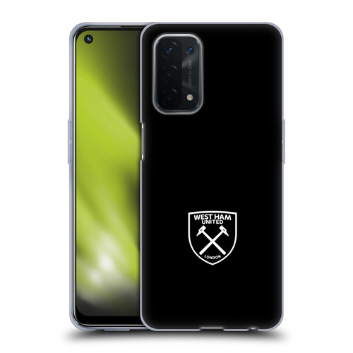 West Ham United FC Crest White Logo Soft Gel Case for OPPO A54 5G