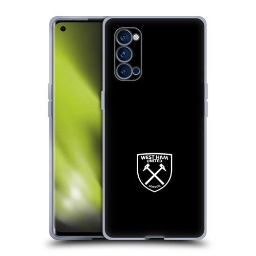 West Ham United FC Crest White Logo Soft Gel Case for OPPO Reno 4 Pro 5G