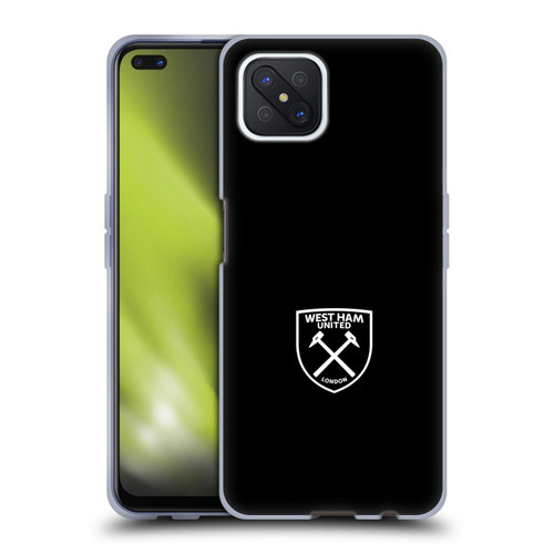 West Ham United FC Crest White Logo Soft Gel Case for OPPO Reno4 Z 5G