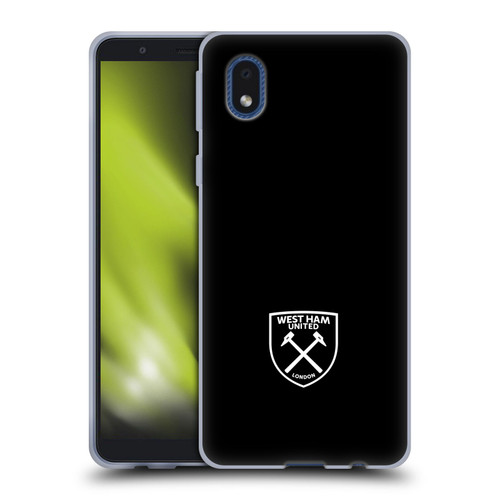 West Ham United FC Crest White Logo Soft Gel Case for Samsung Galaxy A01 Core (2020)