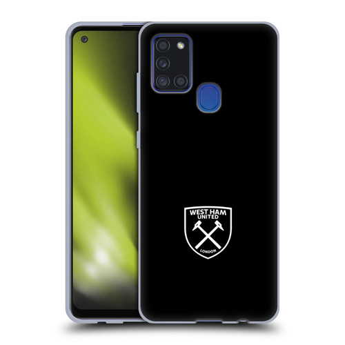 West Ham United FC Crest White Logo Soft Gel Case for Samsung Galaxy A21s (2020)