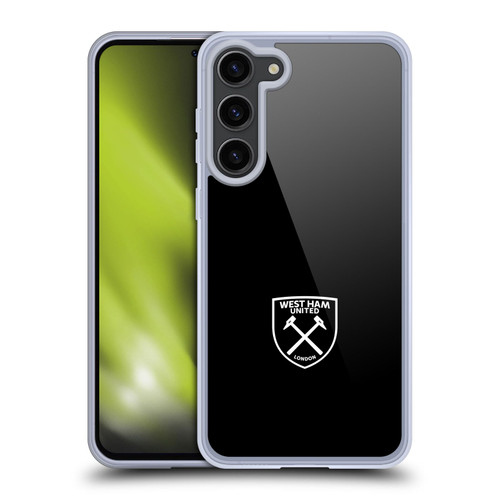 West Ham United FC Crest White Logo Soft Gel Case for Samsung Galaxy S23+ 5G