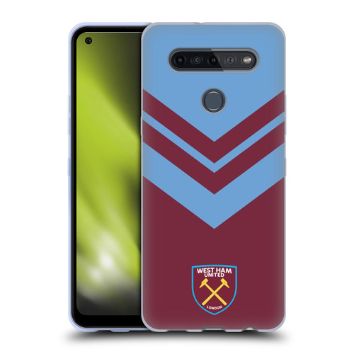 West Ham United FC Crest Graphics Arrowhead Lines Soft Gel Case for LG K51S