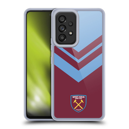 West Ham United FC Crest Graphics Arrowhead Lines Soft Gel Case for Samsung Galaxy A53 5G (2022)
