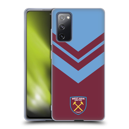 West Ham United FC Crest Graphics Arrowhead Lines Soft Gel Case for Samsung Galaxy S20 FE / 5G