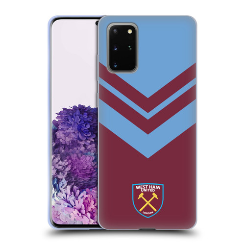 West Ham United FC Crest Graphics Arrowhead Lines Soft Gel Case for Samsung Galaxy S20+ / S20+ 5G