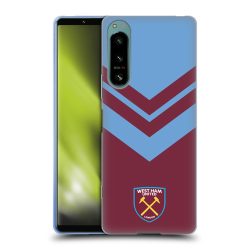 West Ham United FC Crest Graphics Arrowhead Lines Soft Gel Case for Sony Xperia 5 IV