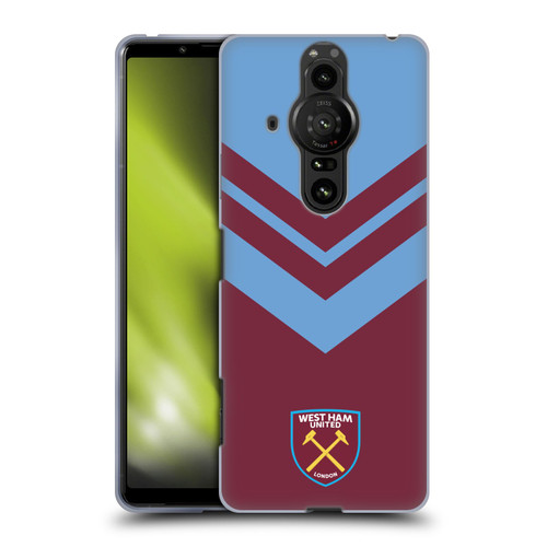 West Ham United FC Crest Graphics Arrowhead Lines Soft Gel Case for Sony Xperia Pro-I