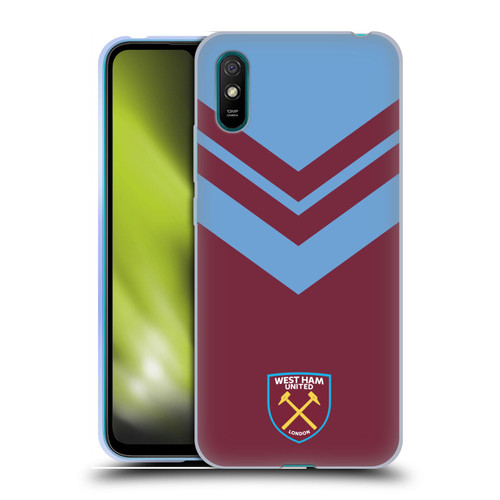 West Ham United FC Crest Graphics Arrowhead Lines Soft Gel Case for Xiaomi Redmi 9A / Redmi 9AT