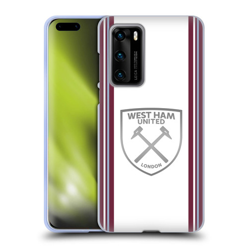 West Ham United FC 2023/24 Crest Kit Away Soft Gel Case for Huawei P40 5G