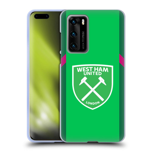 West Ham United FC 2023/24 Crest Kit Home Goalkeeper Soft Gel Case for Huawei P40 5G