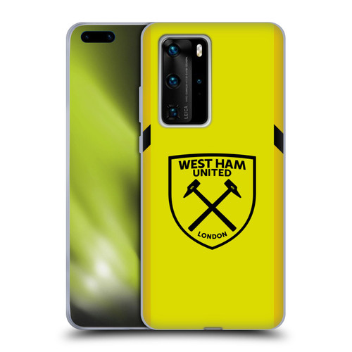 West Ham United FC 2023/24 Crest Kit Away Goalkeeper Soft Gel Case for Huawei P40 Pro / P40 Pro Plus 5G