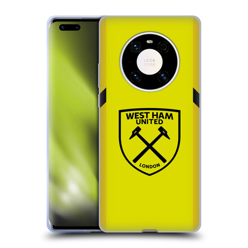 West Ham United FC 2023/24 Crest Kit Away Goalkeeper Soft Gel Case for Huawei Mate 40 Pro 5G