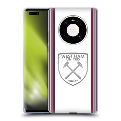 West Ham United FC 2023/24 Crest Kit Away Soft Gel Case for Huawei Mate 40 Pro 5G