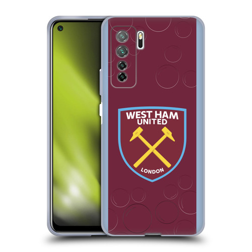 West Ham United FC 2023/24 Crest Kit Home Soft Gel Case for Huawei Nova 7 SE/P40 Lite 5G