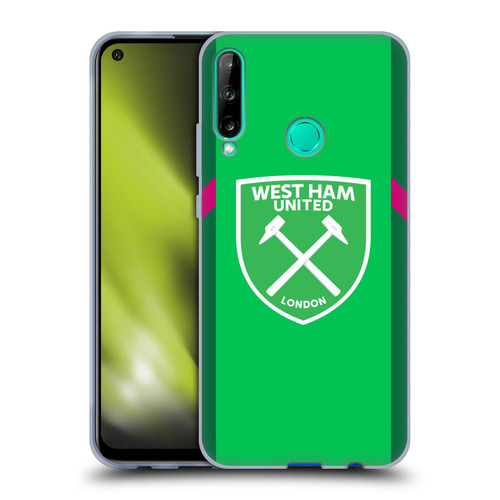 West Ham United FC 2023/24 Crest Kit Home Goalkeeper Soft Gel Case for Huawei P40 lite E
